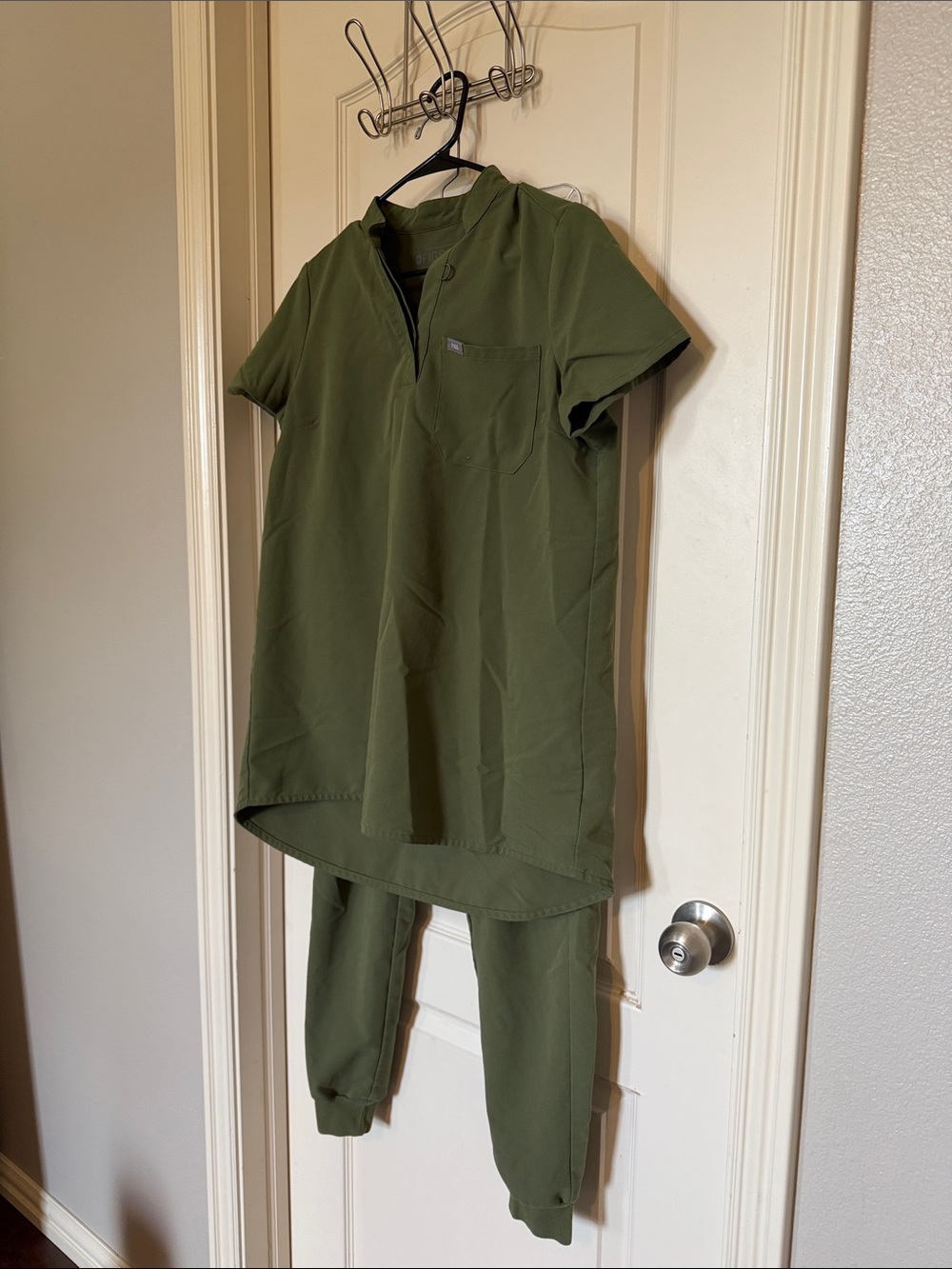 Figs Olive Green Scrub Set